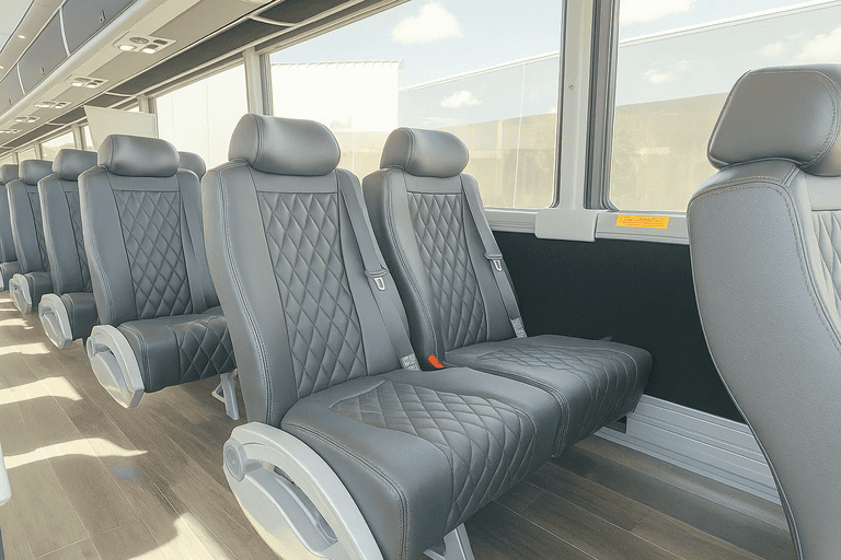 interior of Coach Bus Gresham charter bus