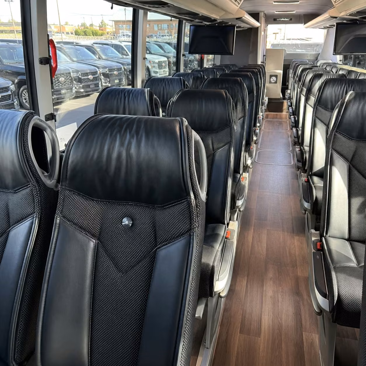 56 passenger charter bus interior