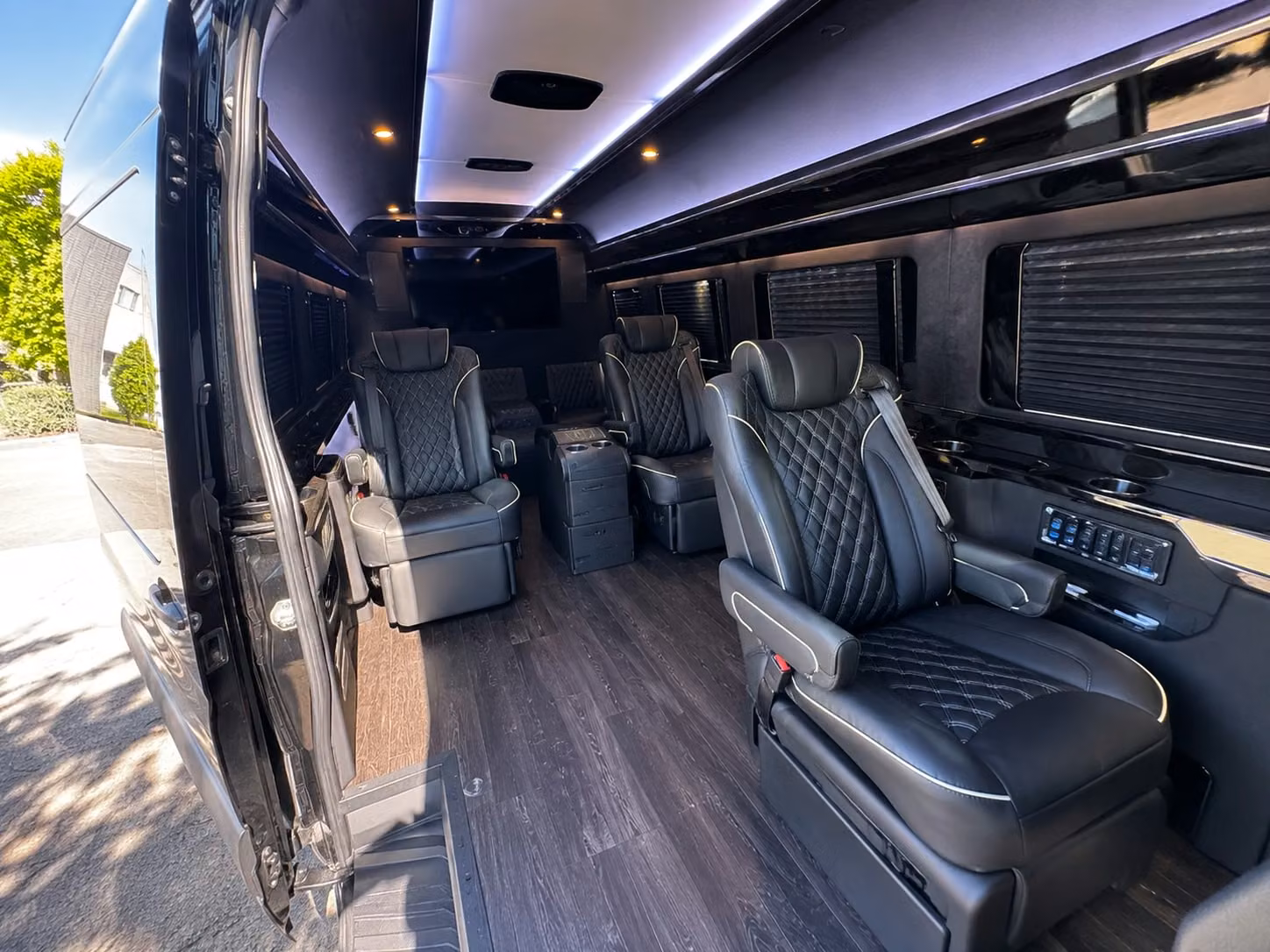 sprinter van with driver inside